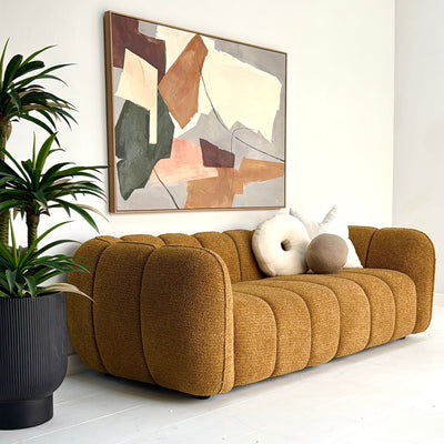 Cloud Sofa Cognac Fabric