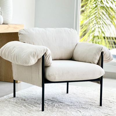 Modern Lounge Armchair Bone White Chair