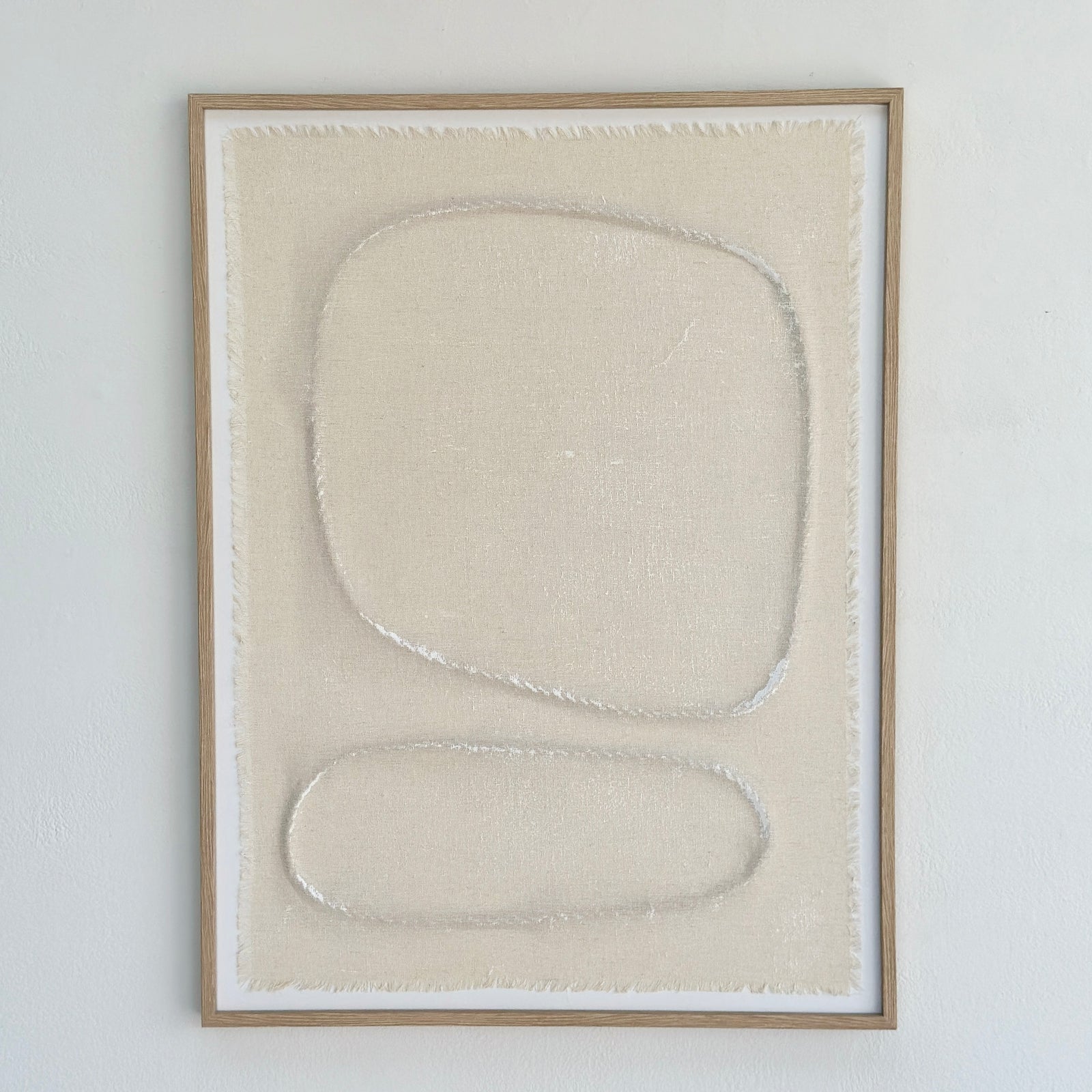 Neutral Rope Framed Canvas Wall Art