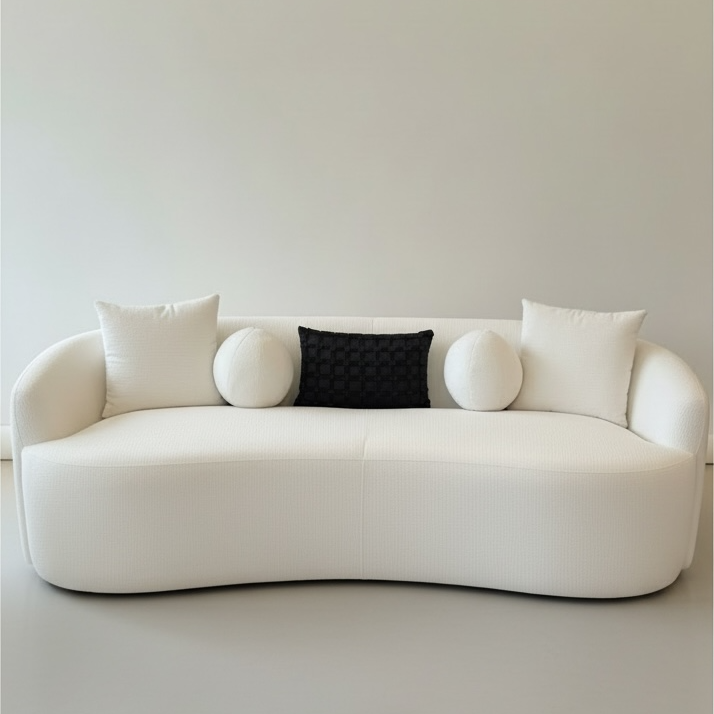 Arched Bone White Sofa