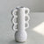 Ceramic White Vase Triple Rings Handles