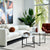Criss Cross White Lacquer Top Coffee Table Set