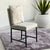Clara Dining Table Lacquer White Top Stainless Steel Legs Set