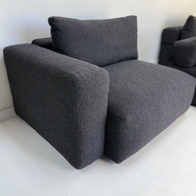Three Piece Black Ultra Comfort Sofa