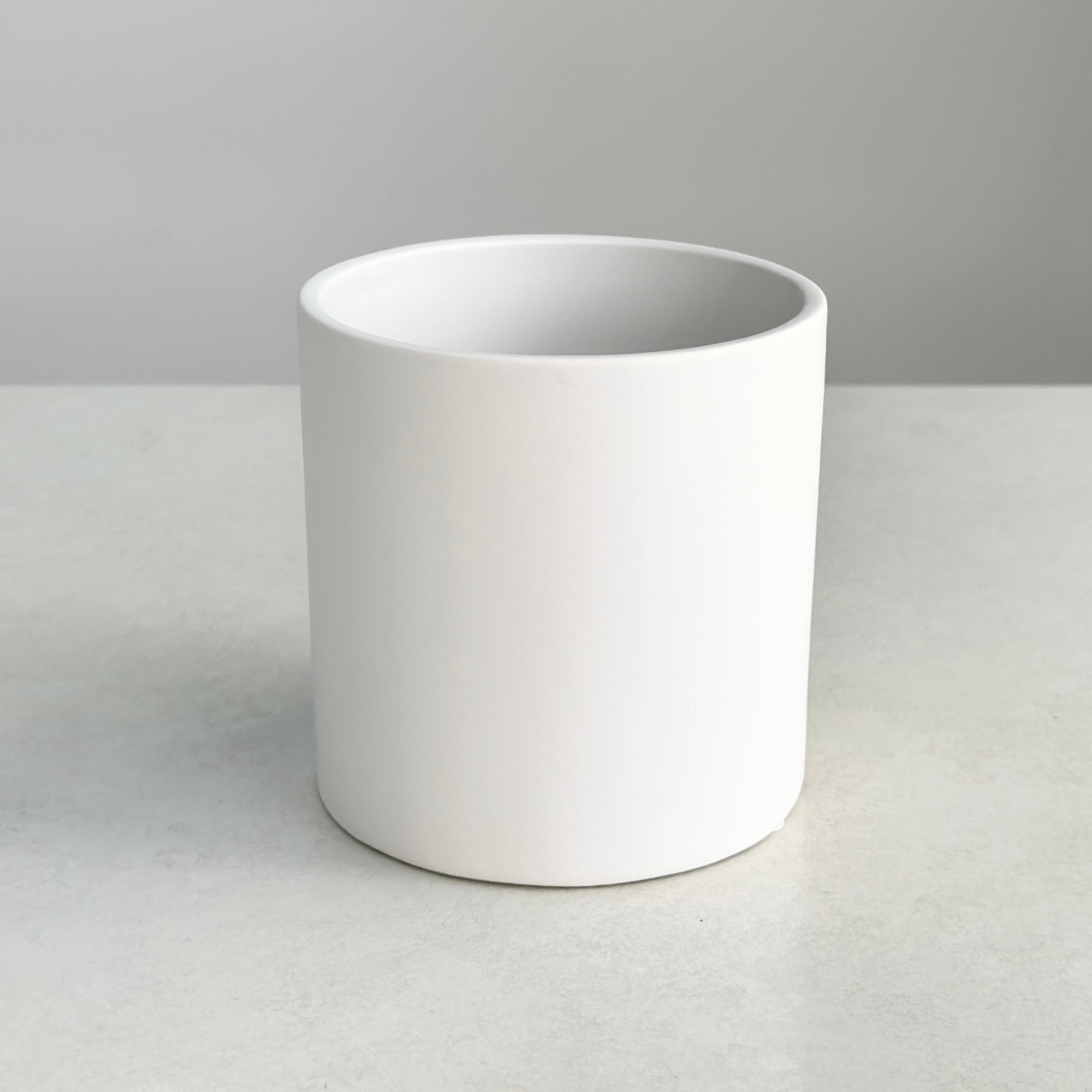 Ceramic Round White Pot Matte Finish