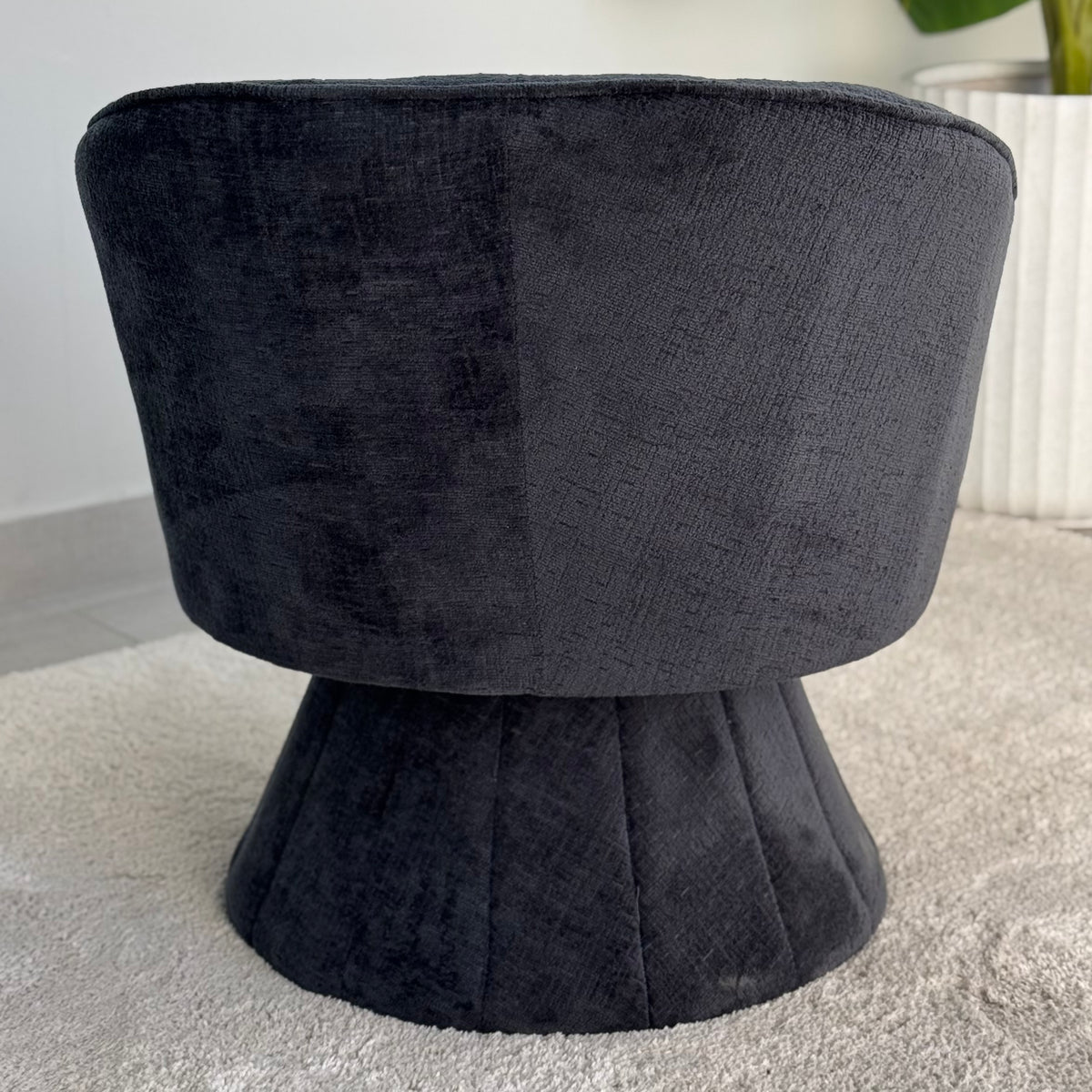 Swivel Barrel Midnight Pewter Chair