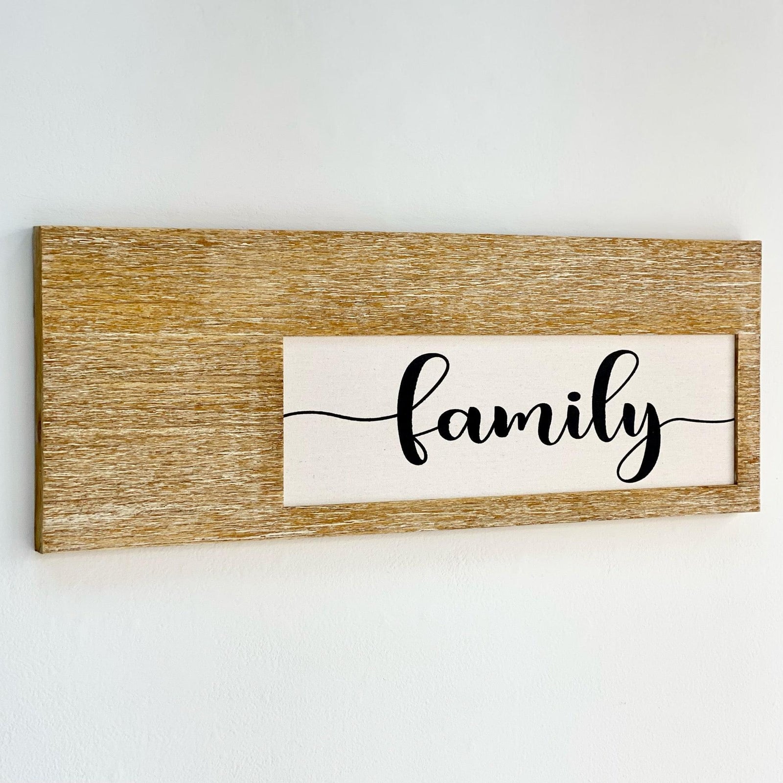 "Family" Wood Rectangle Wall Art