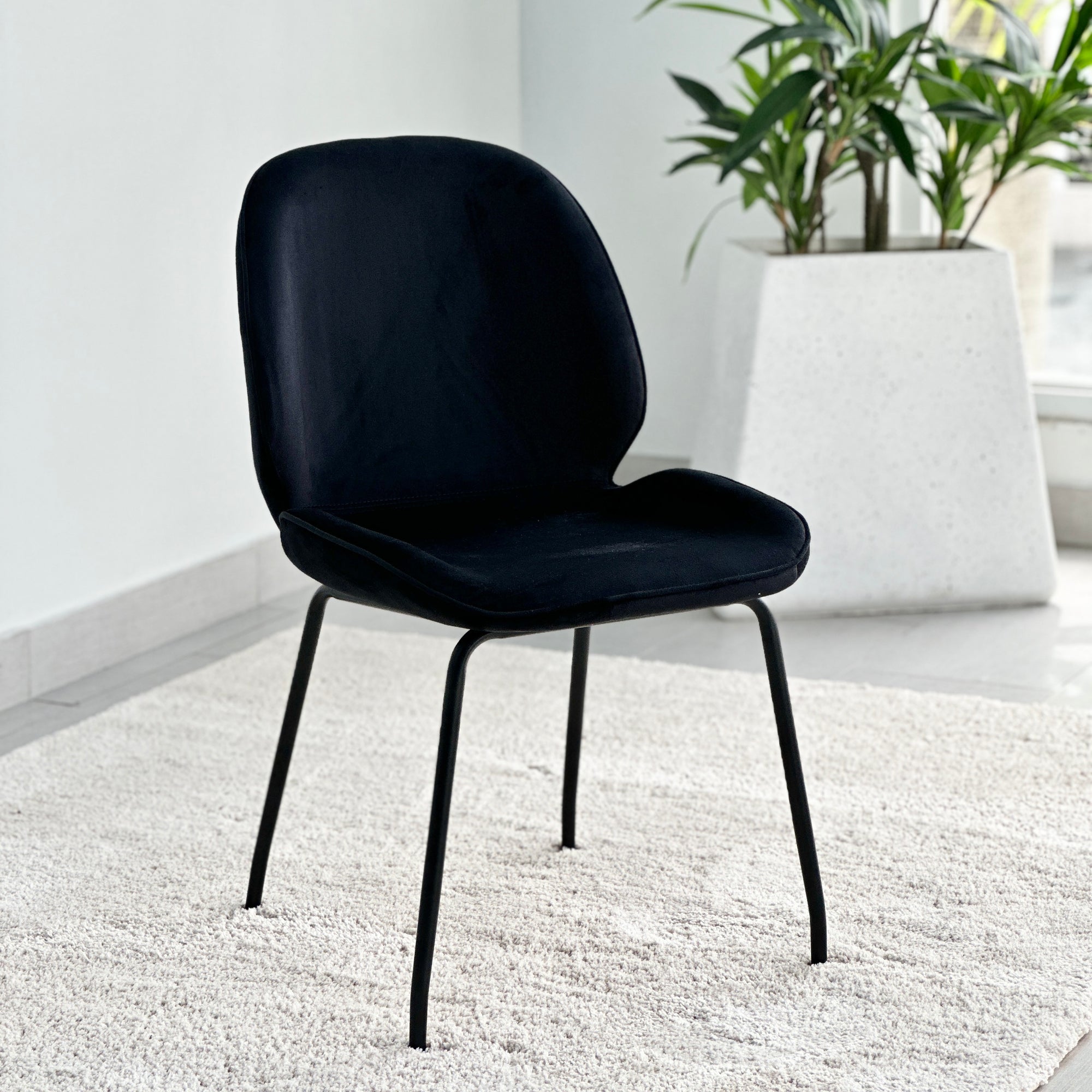 Classic Black Fabric Dining Chair Decora Home