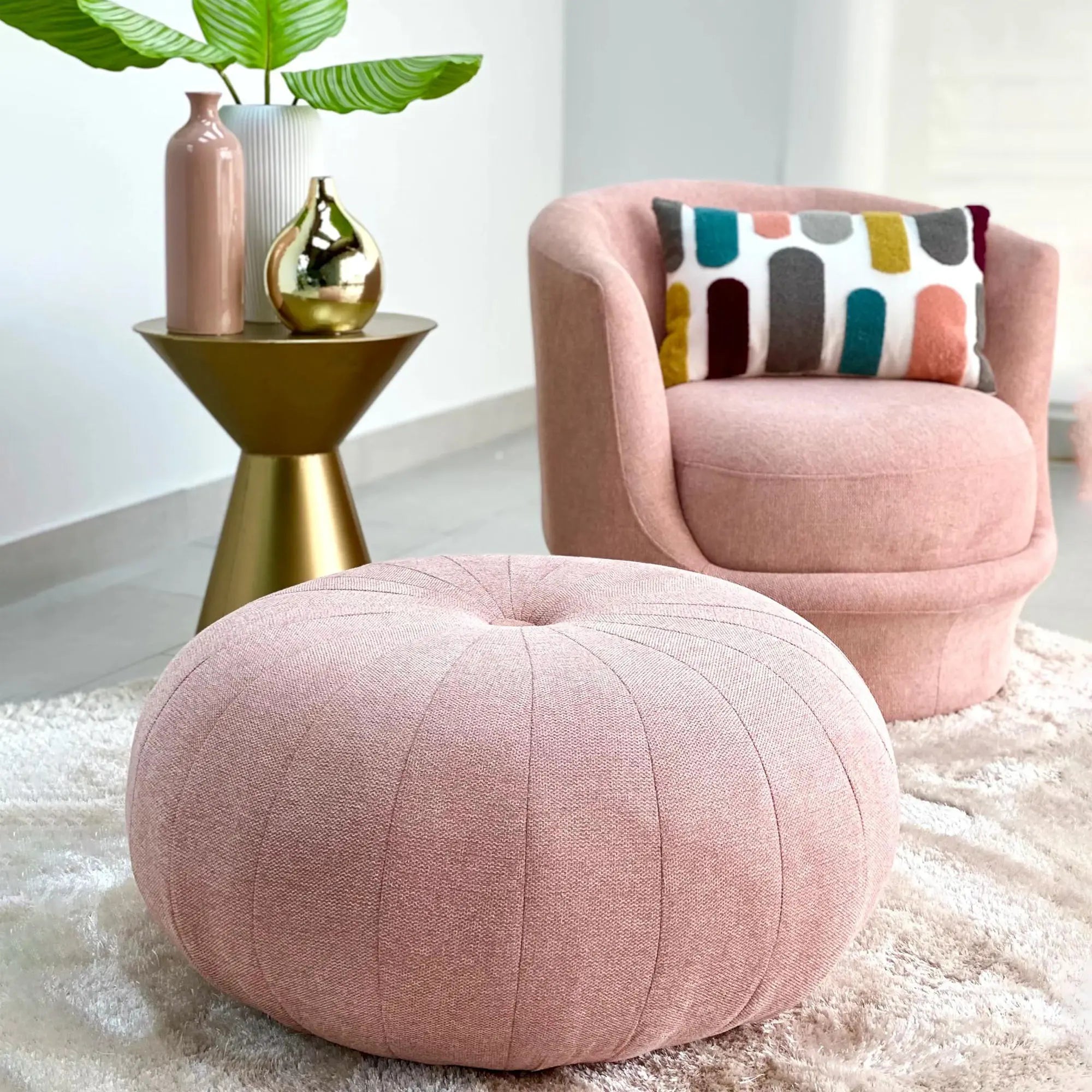 Cozy Round Pink Chair
