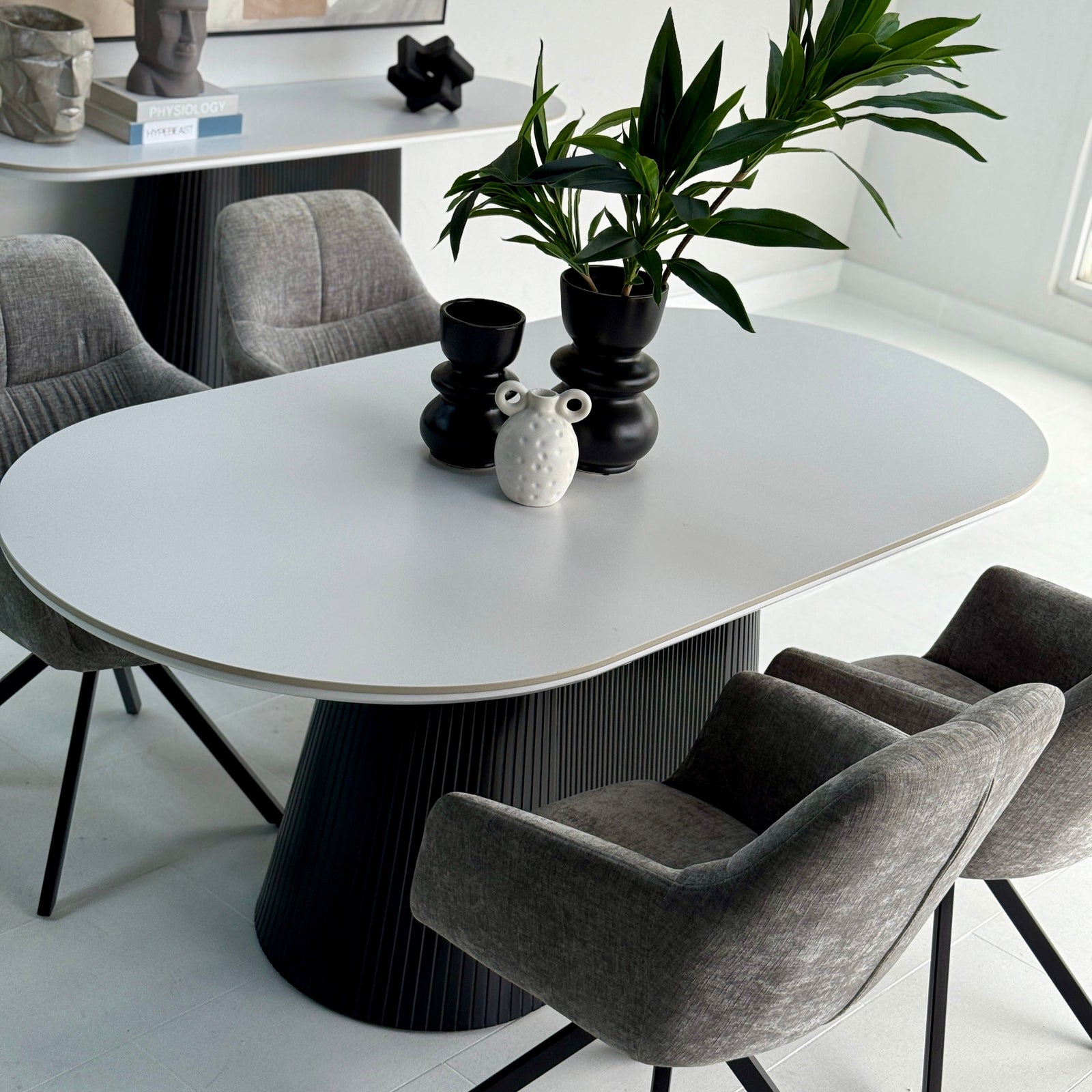 Eclipse Dining Long Table Ceramic Top