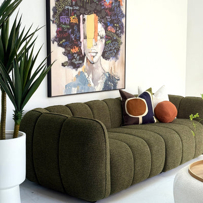 Cloud Sofa Moss Green Fabric