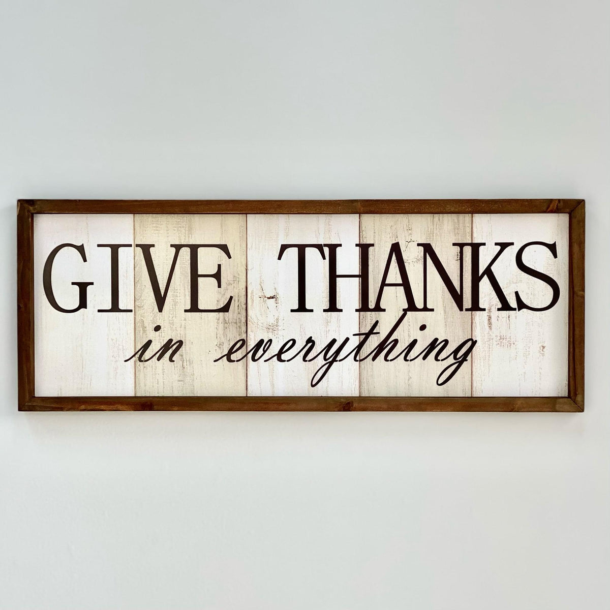 "Give Thanks in Everything" Wooden Wall Art