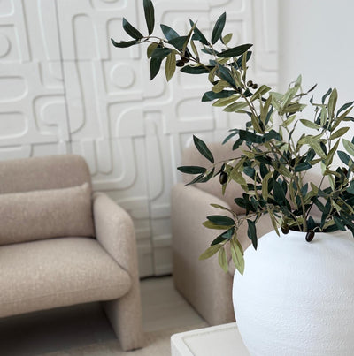 Olive Faux Leaf