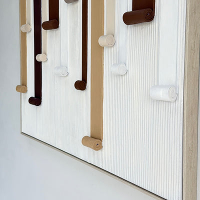 Neutral Ribbons Hand Painted Wall Art