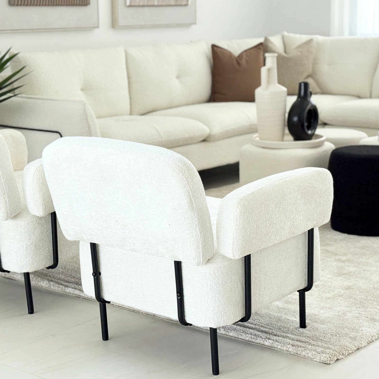 Trazzo Ivory Accent Chair