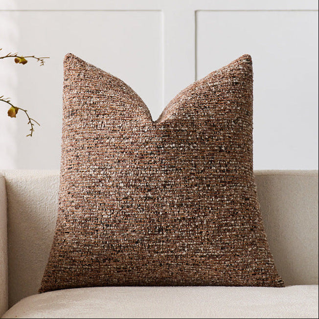 Square Cover Pillow Brown Blend Boucle