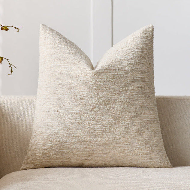 Square Cover Pillow Beige Boucle