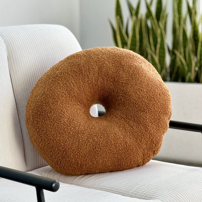 Bouclé Terractota Donut Throw Pillow