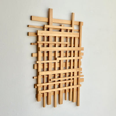 Abstract Wooden Structure Wall Art