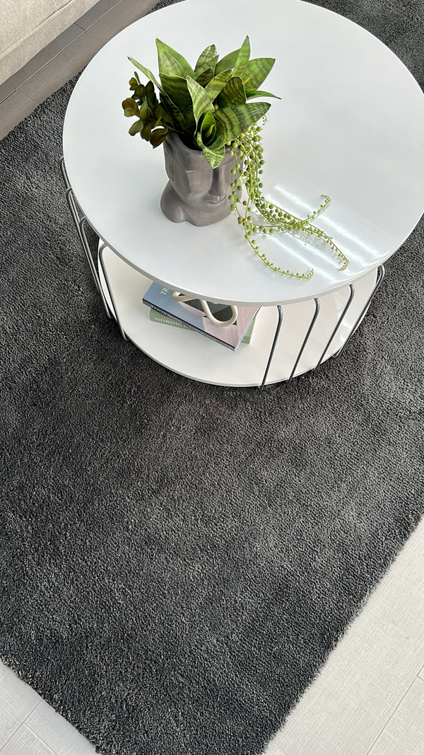 Super Soft Shaggy Gray Rug 5' x 8' - Decora Home