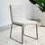 Crystal Ivory Fabric Black Frame Dining Chair