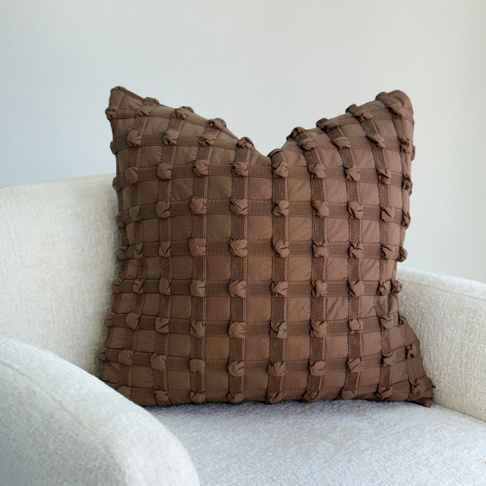 Square Cover Pillow Brown Knots