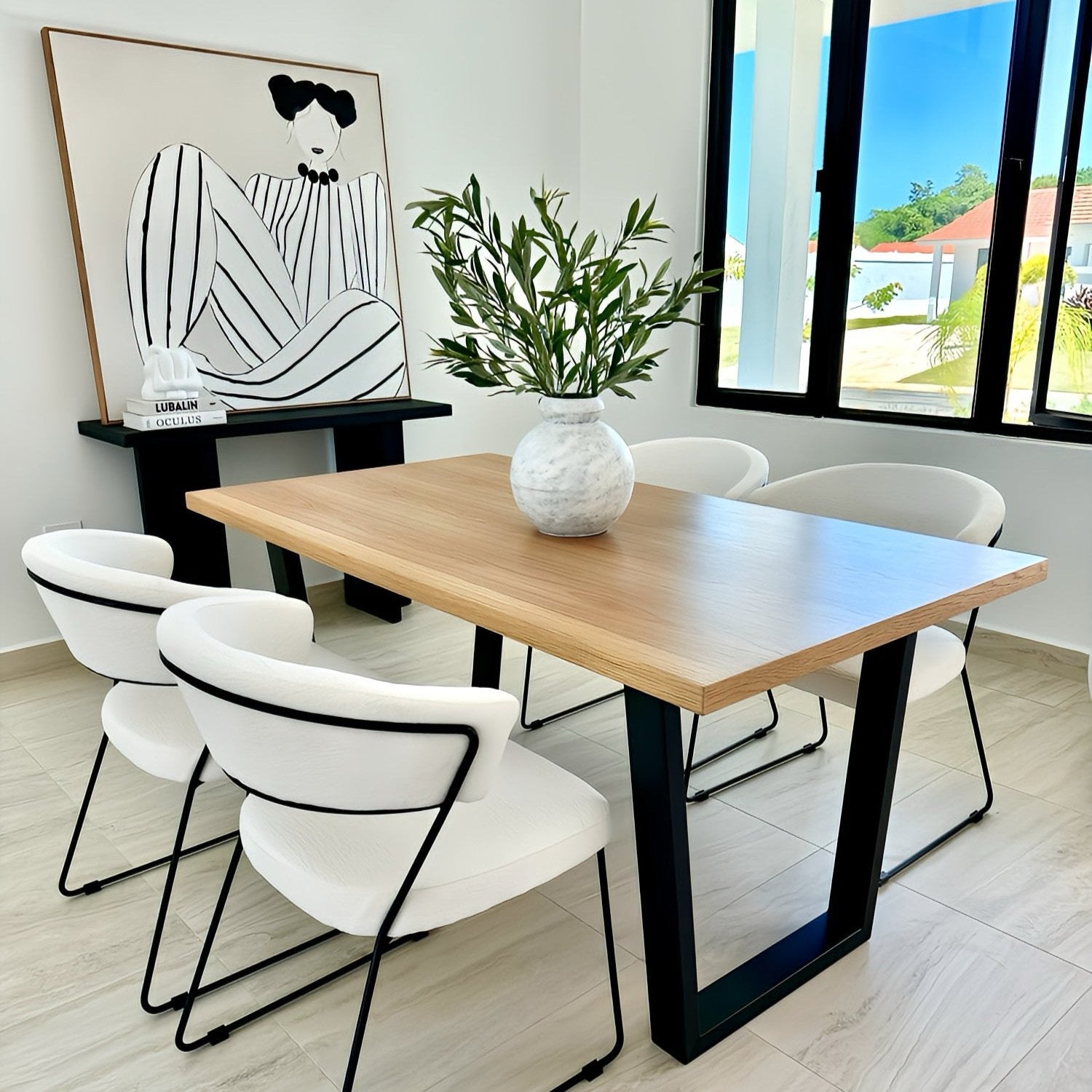 Clara Dining Table Natural Top