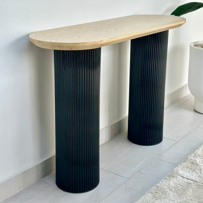 Dual Cylinder Console Table