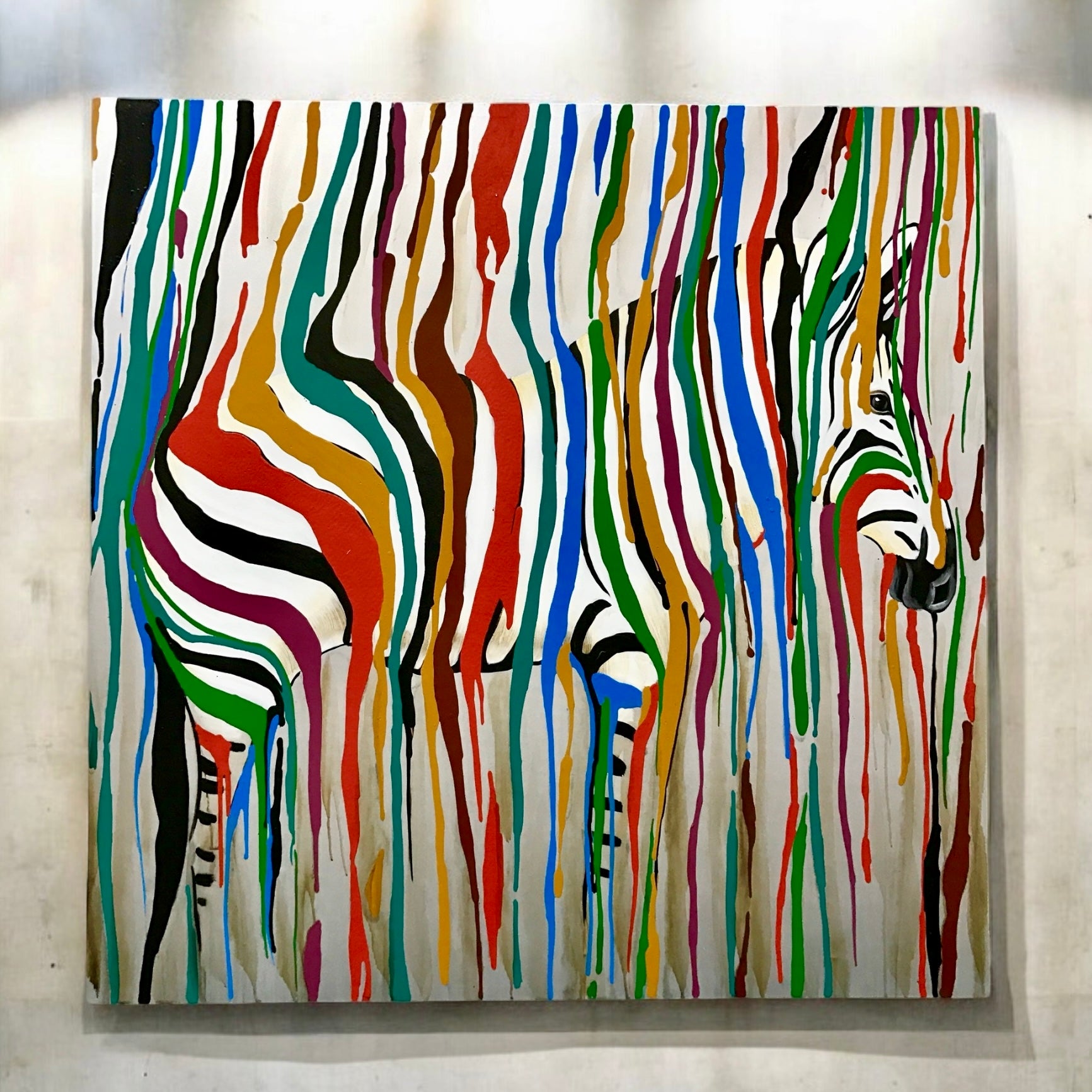 Zebra POP Oleo Canvas Art