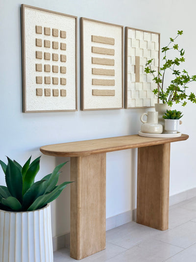 Opposite Leg Console Wooden Table