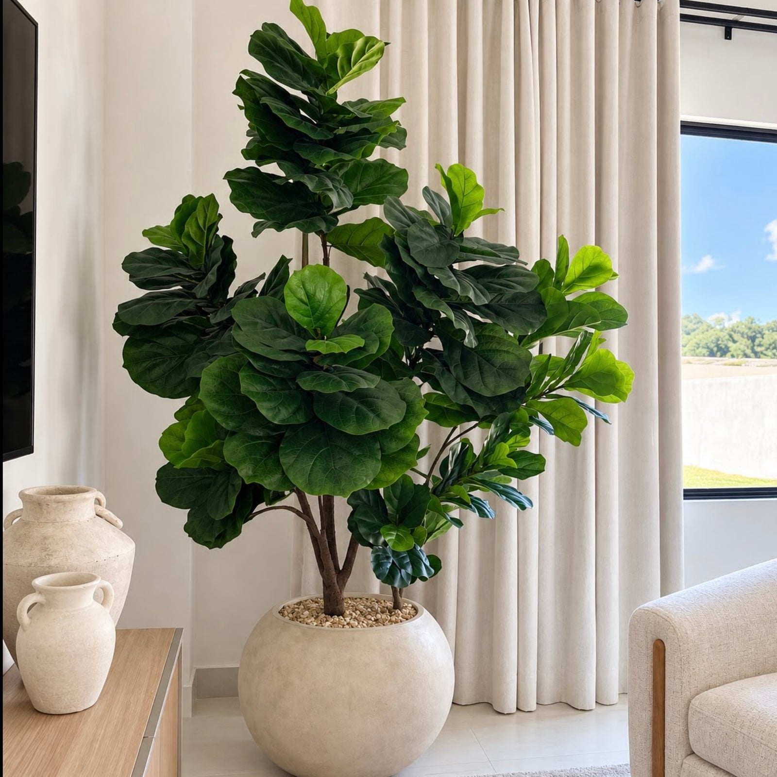 Real Giant Touch Fiddleleaf Faux Tree 7'