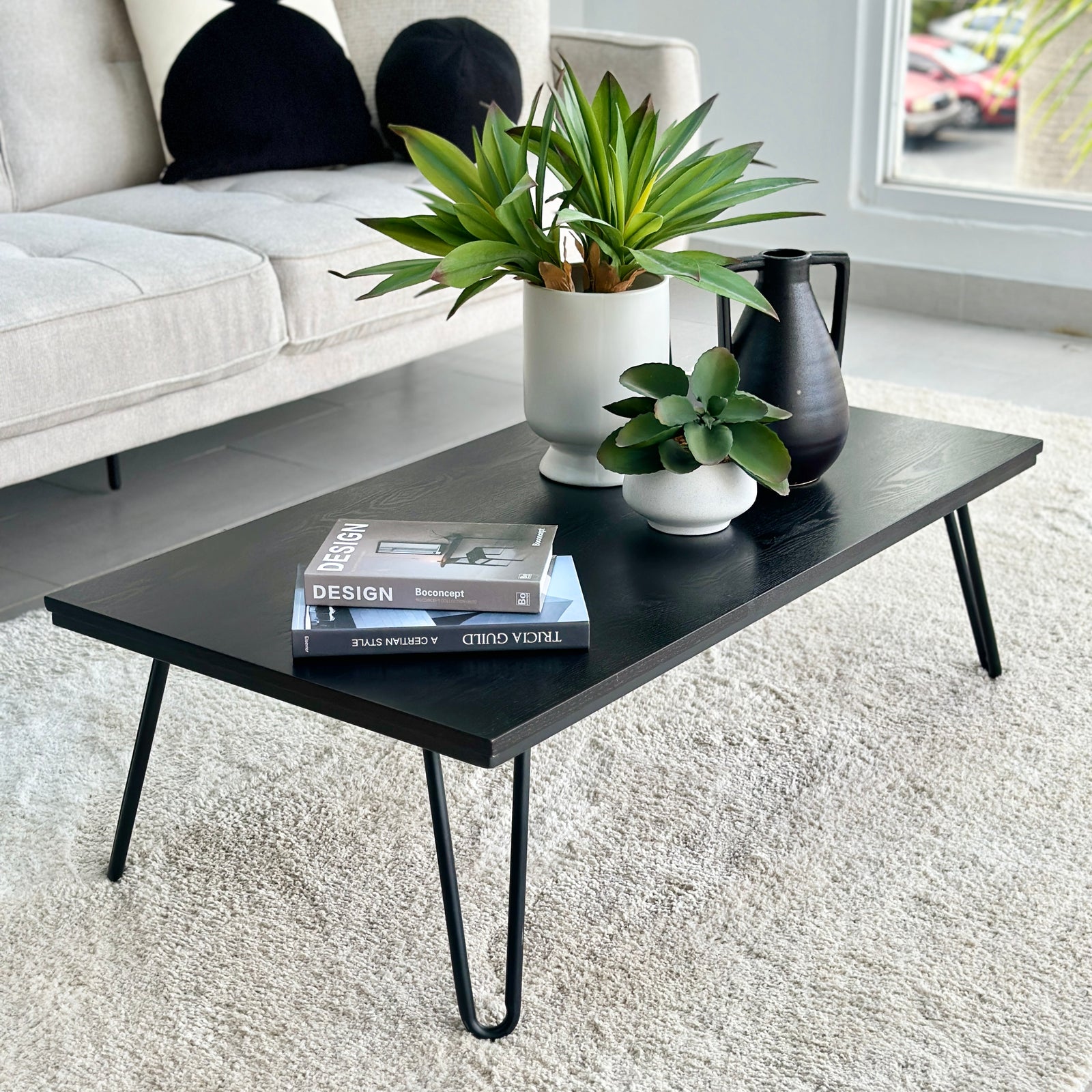Rectangular Earhart Black Coffee Table