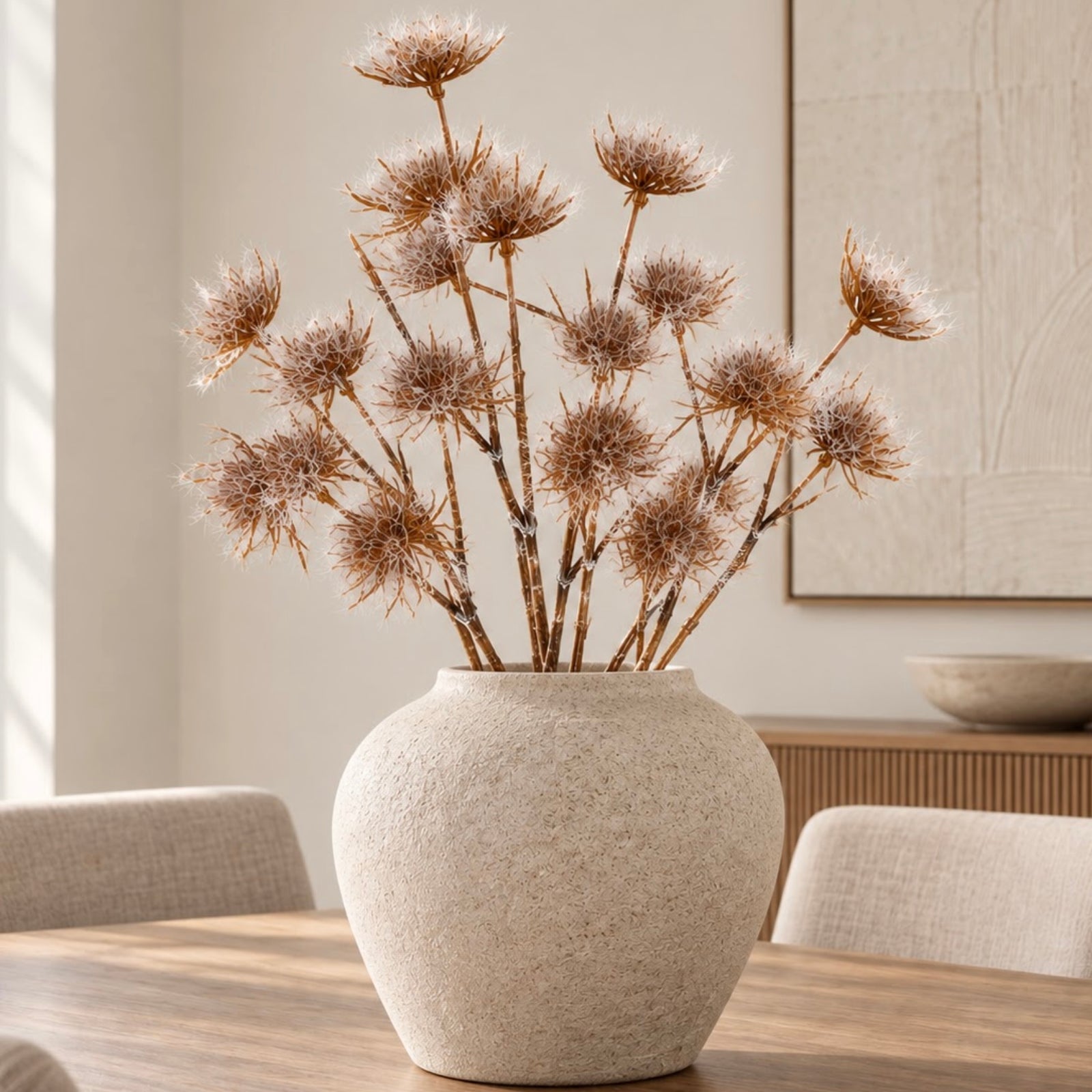 Aurora Flocking Alliums Faux