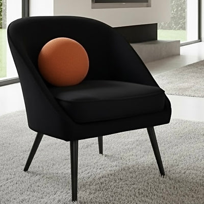 Amber Corduroy Fabric Black Chair
