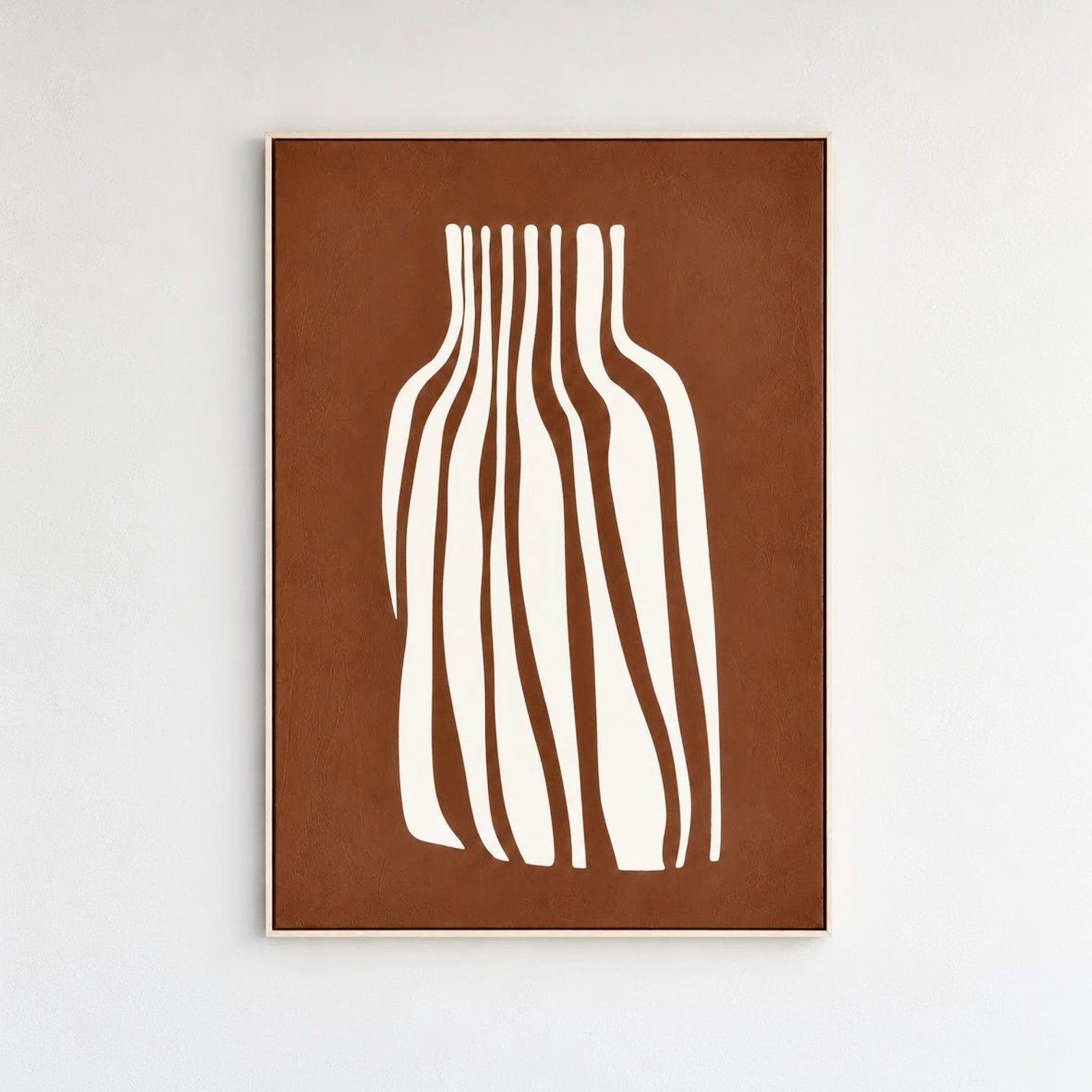Striped Vase Hand Painted Wall Art - A