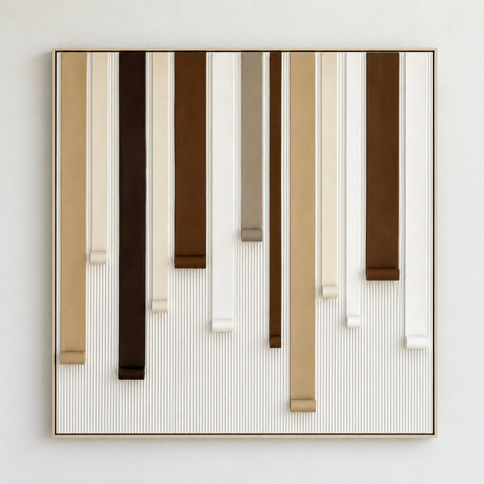 Neutral Ribbons Hand Painted Wall Art