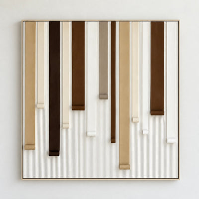 Neutral Ribbons Hand Painted Wall Art
