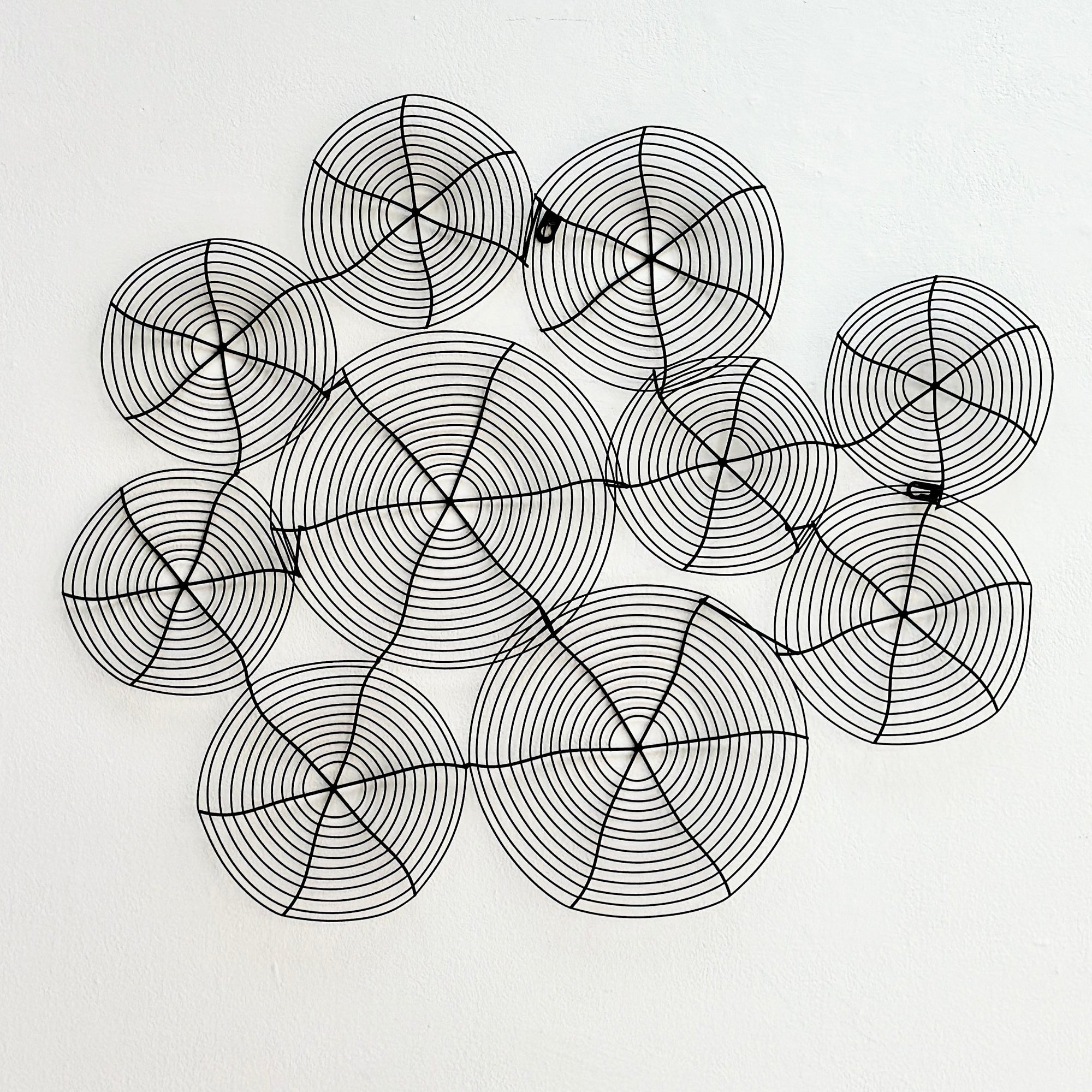 Wire Tangle Black Metal Wall Art