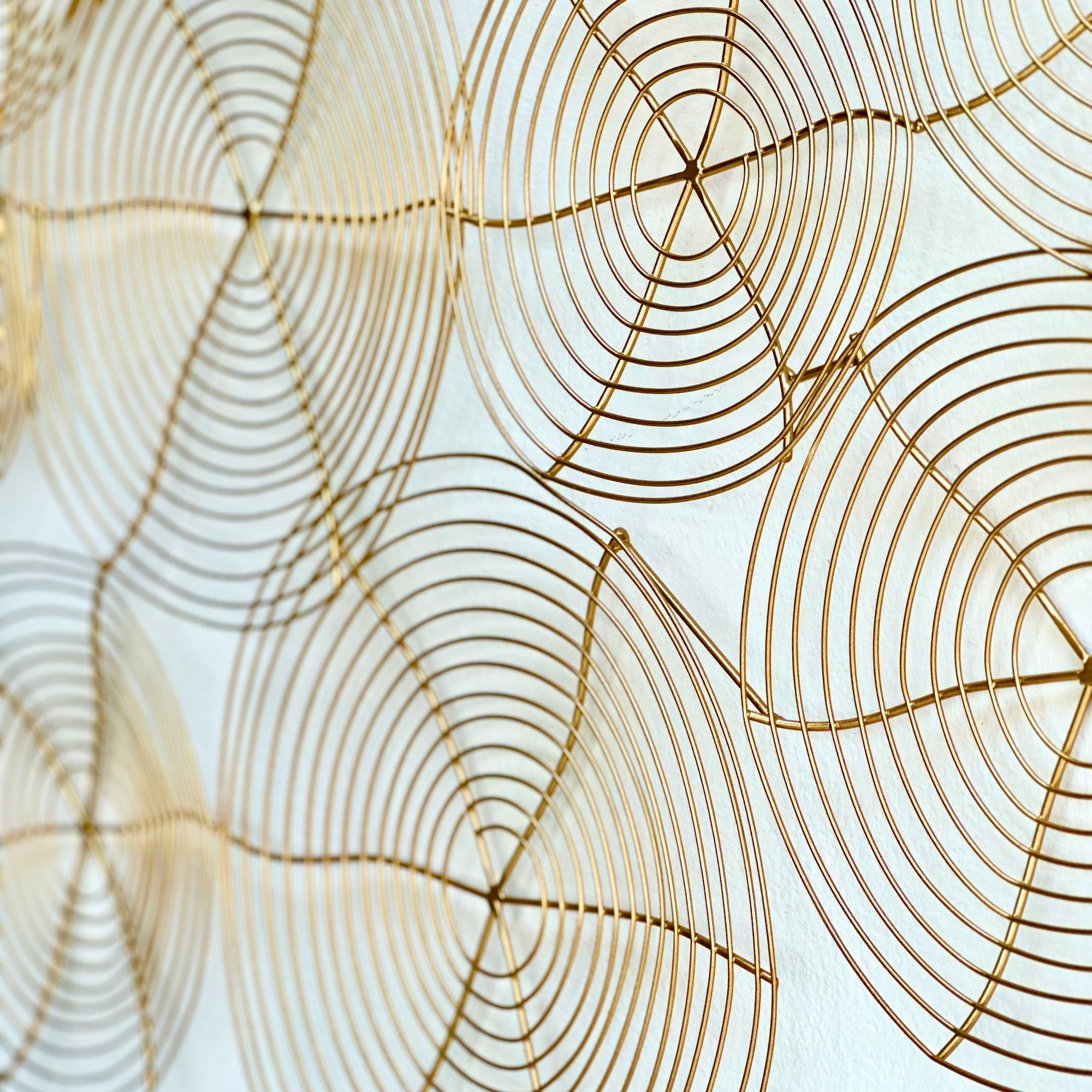 Wire Tangle Gold Metal Wall Art