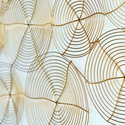 Wire Tangle Gold Metal Wall Art