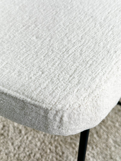 Upholstered White Quatropi Dinning Arm Chair