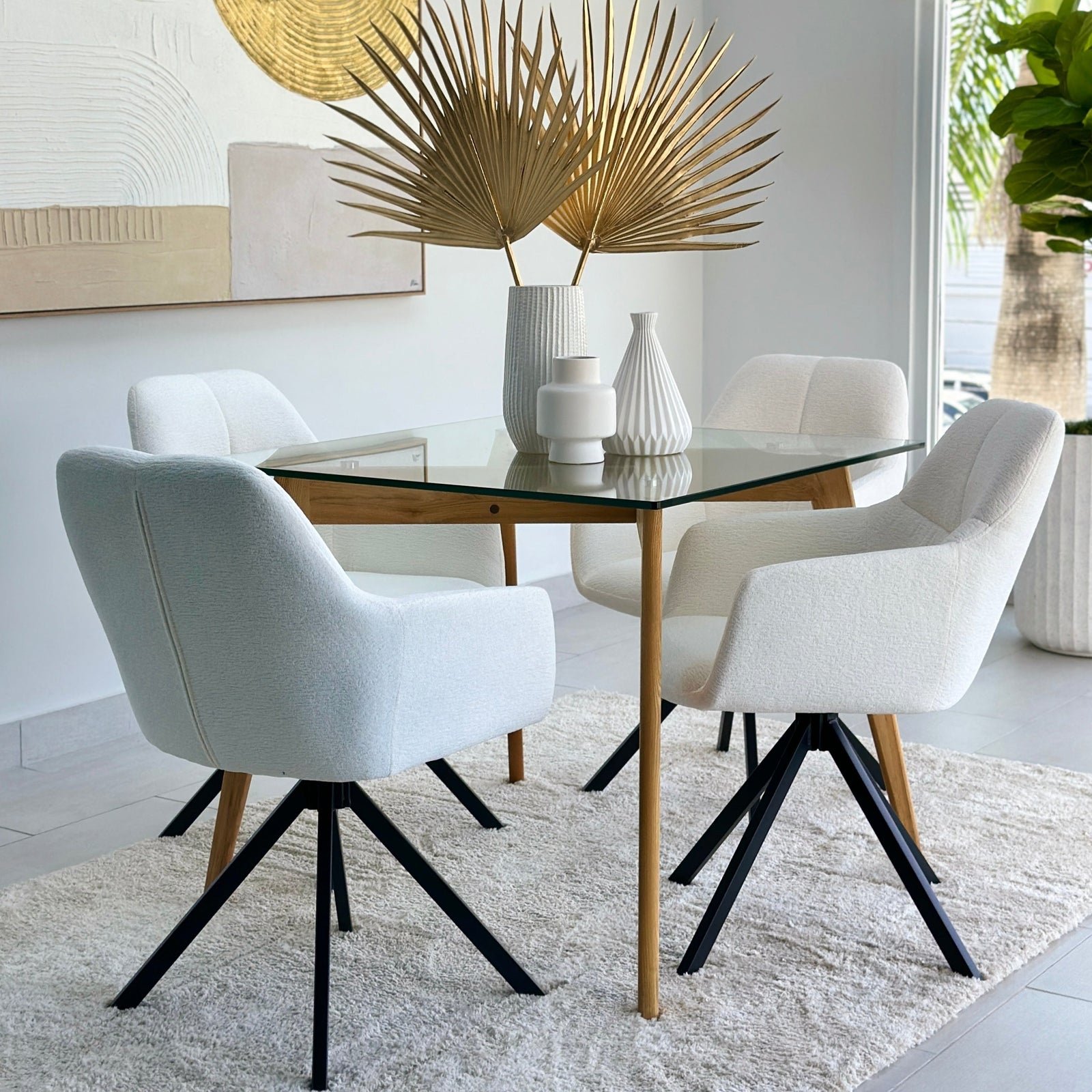 Nova Square Ash Wood Dining Table Legs Set