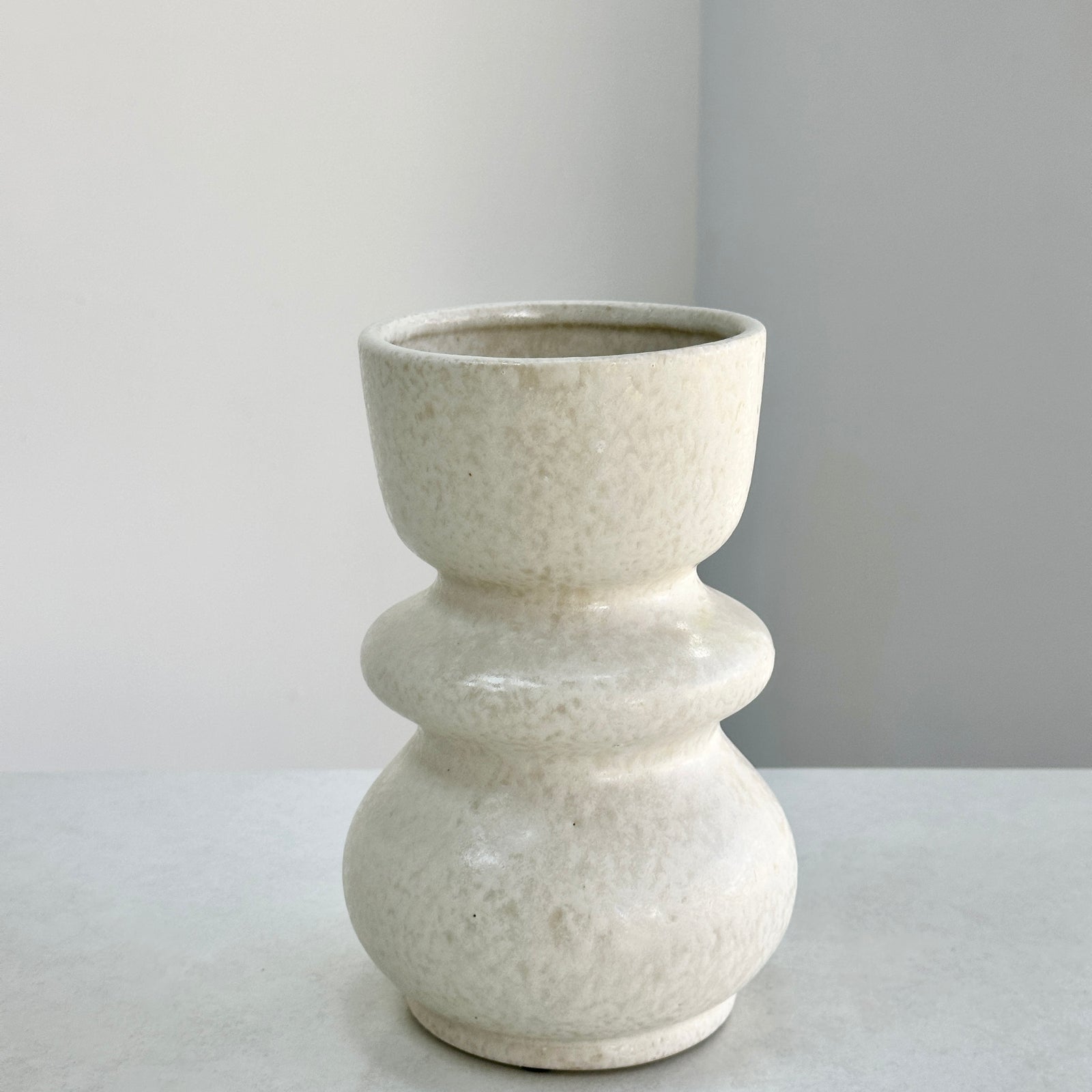 Small Divided White Vessel