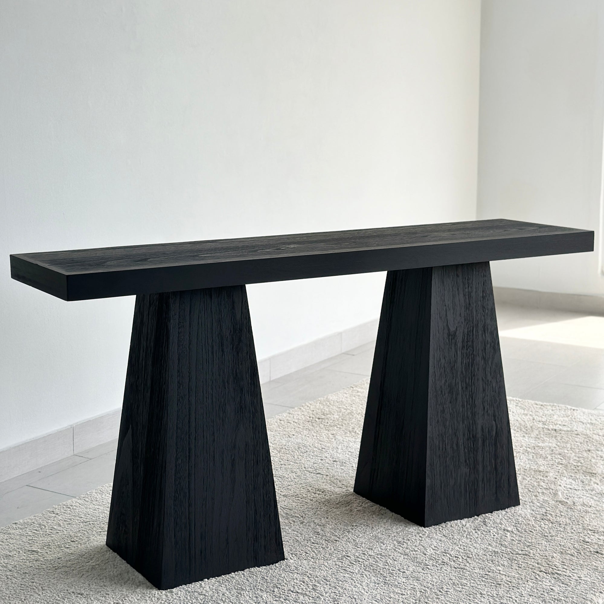 Pyramid Console Wooden Black Table