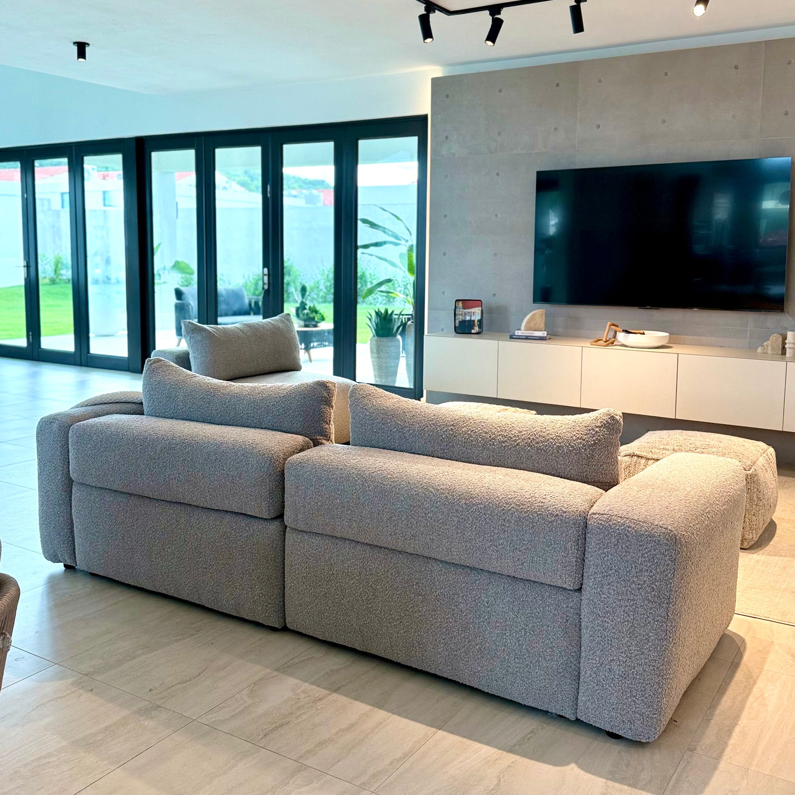 Three Piece Gray Ultra Comfort Sofa