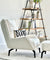 Loft Ivory Accent Chair With Ottoman
