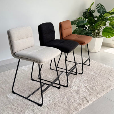 Double-Layer Bar & Counter Stools Ivory