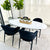 Harmonic White Lacquer Oval Dining Table Set