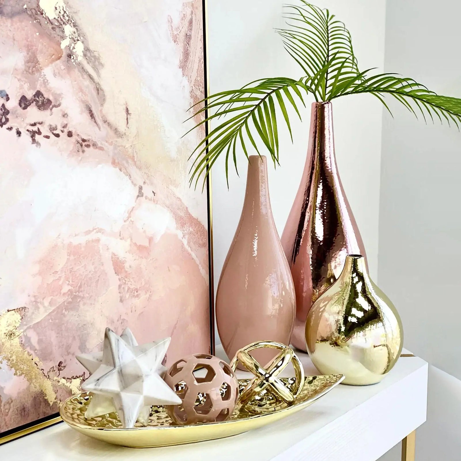 Ceramic Bottle Titanium Pink 18"