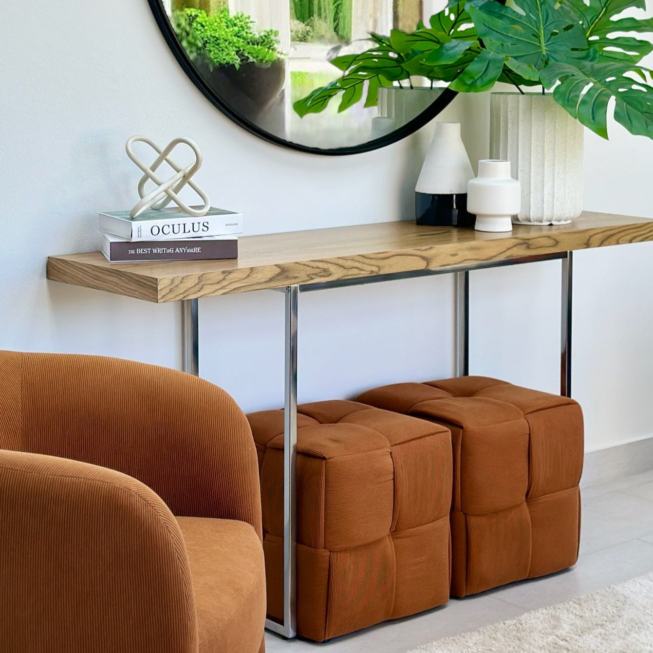 Harmony Walnut Top Console Table